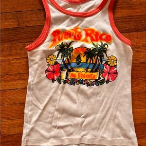 Vintage Puerto Rico tank top retro tourist souvenir graphic tee